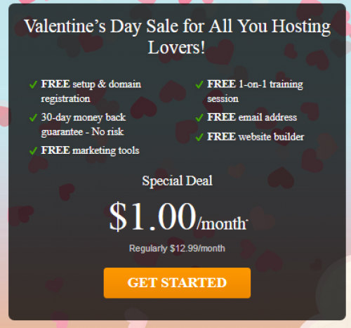 HostPapa 2019年情人节优惠,无限主机仅$0.72/月