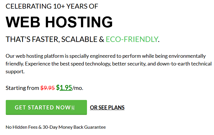 GreenGeeks夏日优惠Lite主机一年仅$13，速来！